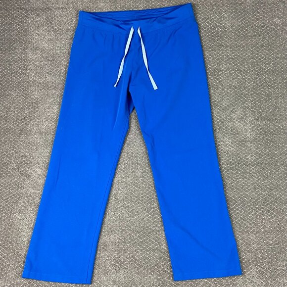 Figs Livingston Scrub Pants Womens Large Petite Blue Technical Collection LP - Picture 1 of 11